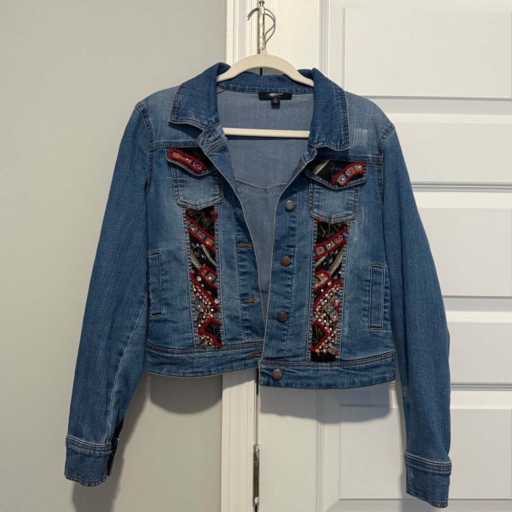Fairchild Embellished Denim Jacket | Size XS